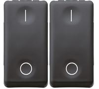 Gewiss INTERRUTTORE BIPOLARE 250V ac - 16AX - NEUTRO - SIMBOLO 0/I - 1 MODULO - SYSTEM BLACK (Confezione da 2)
