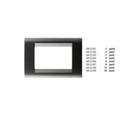 Gewiss placca 2 posti ardesia metallizzato gw32002 playbus