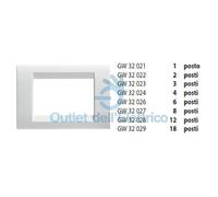 GEWISS PLACCA 6 POSTI BIANCO NUVOLA GW32026 PLAYBUS