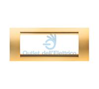 Gewiss placca 6 posti oro antico gw32066 playbus