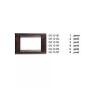 Gewiss placca 6 posti radica inglese gw32086 playbus