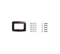 Gewiss placca 6 posti radica inglese playbus young gw32776 playbus