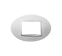 Gewiss placca art 3 posti pelle bianco gw16303pb chorus