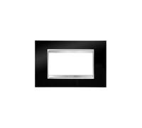 Gewiss placca lux 4 posti nero toner gw16204tn chorus