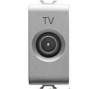 Gewiss - Presa Coassiale Tv Schermatura Connettore IEC Maschio 9,5Mm - Passante 5 dB - 1 Modulo - Bianco - Serie Chorus