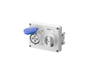 Gewiss presa interbloccata orizzontale senza fondo 3p t 16a 230v 9h senza base p