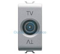 Gewiss presa tv 1 mod passante 10db connet maschio 9,5mm titanio serie chorus g