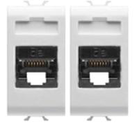 Gewiss - Presa Utente Rj45 - Categoria 5E - Utp - 1 Modulo - Serie Chorus Bianco (Confezione da 2)