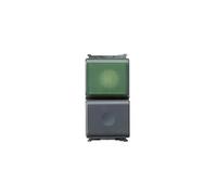 Gewiss pulsante unipolare na 16a con diffusore verde gw30029 playbus