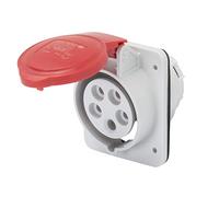 Presa fissa incasso Gewiss 3P+T 16A IP44 rossa 380V GW62209H