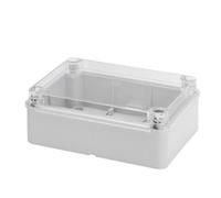 Gewiss Scatola Cassetta di derivazione per apparecchiature elettriche ed elettroniche Coperchio basso trasparente IP56 Pareti Lisce Dimensioni Interne 300x220x120 mm GW44429