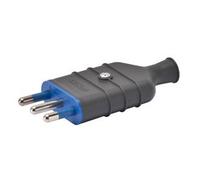 Spina diritta Gewiss 16A grande colore nera GW28006