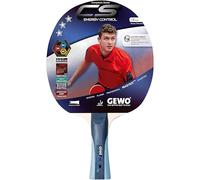 GEWO CS Energy Control - Racchetta da ping pong - approvata ITTF - Racchetta da ping pong con rivestimento controllato e caratteristiche di rotazione elevate, concava, spugna da 1,8 mm, rosso-nero
