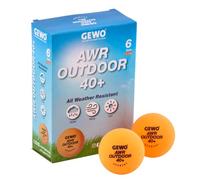 GEWO Palla da Ping Pong Awr Outdoor 40 Unisex, Colore: Arancione