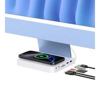 Gewokliy Hub USB C per iMac 61.0 cm 2021/2023/2024, 10 Gbps USB-C*2 & USB-A, lettore SD/TF 15 W Wireless Charge, accessori adattatore per iMac M1 M3 M4