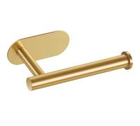 Gewtur Porta Carta Igienica Adesivo, Acciaio Inox Portarotolo Carta Igienica da Parete Senza Foratura per Bagno e Toilette, Oro