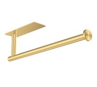 Gewtur Porta Rotolo da Cucina, Acciaio Inossidabile Porta Scottex da Parete, Autoadesivo o Perforazione Portarotolo Cucina Porta Carta Igienica da Muro per Cucina e Bagno, Oro