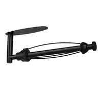 Gewtur Portarotolo da cucina a comando manuale singolo sotto il mobile con effetto smorzante, portarotolo da cucina in acciaio inox nero opaco autoadesivo a muro per cucina, dispensa, bagno