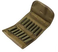 Gexgune Caccia Pieghevole Munizioni Carrier Bag Fucile Proiettile Titolare Fucile Cartuccia Carrier 14 Munizioni Rotonde proiettili tattico Molle Shell Pouch (Verde)