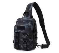 Gexgune Marsupio da pesca impermeabile - Borsa a tracolla tattica Molle per uomo, borsa multiuso a tracolla con portacanne, ampi scomparti portaoggetti (MCP)