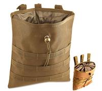 Gexgune Molle Sistema tattico Molle Dump Magazine Pouch Caccia Recupero Sacchetto Goccia Sacchetto Accessori Militari (Tan)