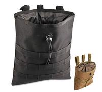 Gexgune Molle Sistema tattico Molle Dump Magazine Pouch Caccia Recupero Sacchetto Goccia Sacchetto Accessori Militari (Nero)