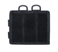 Gexgune Pannello patch MOLLE con gancio e passante per espansione gilet tattico e zaino | Attacco per distintivo morale | Accessorio per attrezzatura da softair (Black)