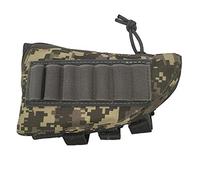 Gexgune Tactical Buttstock Fucile Shotgun Stock Portatile Sacchetto Shell Cartuccia Titolare Sacchetto Titolare Guancia in Pelle Pad (ACU)
