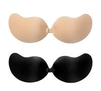 GEXINKEJI 2 Paia Rreggiseno Invisibile Push Up Adesivo Silicone Reggiseno Adesivo Push Up iutilizzabile Silicone Adesivo Traspirante Sollevatore Seno Adesiv Perfettamente Invisibile Coppa B
