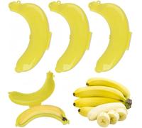 GEXINKEJI Confezione da 3 Porta Banana Custodia Scatola Porta Banane Protezione per Banane Porta Banana Senza BPA a Forma di Banana in Plastica Adatta per Contenitori Frigo Contenitore Portatile