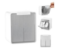 gexuamz Porta Dischetti Struccanti,Porta Cotton Fioc Per Bagno,Distributeur Organizzatore a Parete con 2 Scomparti per Cotton Fioc,Cotton Fioc per il Lavabo del Bagno Salotto