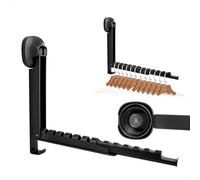 gexuamz Stendino da Parete, Attaccapanni da Muro Pieghevole con Ventosa, Ganci Appendiabiti Allungabile con 12 Fori, Stendi Piccolo Portatile per Campeggio All'aperto, Gite, Hotel, Carico 15 kg