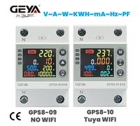 GEYA GPS8-09/10 Smart Tuya WIFI Interruttore Kwh Interruttore automatico di misurazione con corrente di tensione e protezione dalle perdite 63A 80A AC220V