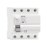 GEYA Interruttore Differenziale Elettromagnetico Tipo A ELCB RCD RCCB Rileva corrente residua pulsante (4P-63A-300mA)