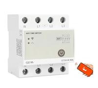 GEYA Interruttore wireless intelligente del telecomando della casa intelligente del commutatore del relè di tempo di Wifi da Tuya APP AC220V Tipo di Guida DIN (4P-80A)