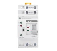 GEYA Mini ATS Interruttore di commutazione doppia alimentazione automatico/manuale,interruttore solare automatico con protezione tensione alimentazione ininterrotta montaggio guida DIN(2P 63A CA220V)