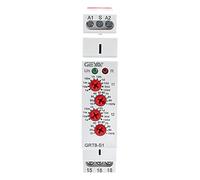 GEYA Relè temporizzatore di ciclo asimmetrico 1SPDT 16A AC230V Relè di ritardo del timer di ripetizione del ciclatore su guida DIN modulare(GRT8-S1,AC230V)