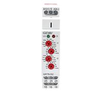 GEYA Relè temporizzatore di ciclo asimmetrico 2SPDT 16A AC/DC12V-240V Relè di ritardo del timer di ripetizione del ciclatore su guida DIN modulare(GRT8-S2,AC/DC12V-240V)