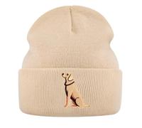 Geyoga Invernale Caldo e Morbido per Proprietari Lavorato a Maglia Beige con Ricamo Freddo con Ricamo Cane Lavorato a Maglia Regalo(Beige,Labrador Retriever)
