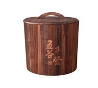 GEZHUCAO Grande Barattolo Di Legno Per Riso Con Coperchio, Contenitore Per Riso- Capacità Del Distributore Di Cereali Per Cereali/zucchero/caffè/fagioli/avena/grano/caramelle(10KG/22IB)
