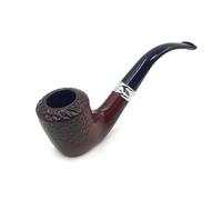 GEZHUCAO Pipa Per Tabacco In Legno Fatta A Mano Con Filtro Pipa Da Fumo Classica Retrò Da 9 Mm Tipo Di Bocchino Piegato Rimovibile Per Una Facile Pulizia Regalo Per Padre, Marito E Collezionisti