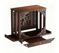 GEZHUCAO Tavolo D'altare In Bambù Con Contenitore, Supporto Per Altare Buddista Da Tavolo/parete Per Preghiera E Puja Nicchia Del Buddha Per Offerte, Meditazione(Wall-mountable,66CM/26IN)
