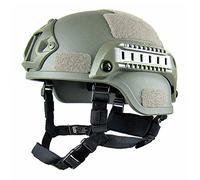 GEZICHTA MICH 2001 Action Version Casco tattico protettivo per softair, con supporto NVG e guide laterali, per paintball e giochi tattici, Verde militare.