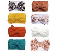 GEZISAN Fasce per capelli in nylon con fiocco per bambini, turbante annodato, accessori per capelli per neonate e neonati