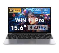 Gezoon Computer portatile da 15,6 pollici, Win 11 Pro, 12 GB di RAM 512 GB SSD, Celeron N100 Quad-Core (fino a 3,4 GHz), FHD IPS 1920 x 1080, HDMI, Type-C, USB 3.0, WiFi 6, BT 5.2, lettore di schede