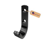 GeZu Impex Gancio da Parete 80mm Rivestimento in Polvere Nera Gancio Appendiabiti Ganci da Muro per Garage Ganci a J Gancio di Stoccaggio Gancio per Appendere