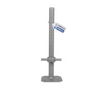 GeZu Impex Martinetto Base per Impalcature 1000 x 38 mm Elettroplaccato Vite di Livellamento Regolabile in Altezza