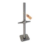 GEZU IMPEX Martinetto di Base per Ponteggi 500 x 38 mm Elettroplaccato Set di 8 Piedini di Livellamento Regolabili per Ponteggi Piedi per Ponteggi Stile Baker