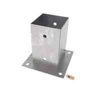 GeZu Impex Post base 141 x 141 mm Set of 4 Hot Dip Galvanised fence support brackets deck holder pergola pavilion base bolt down shoe