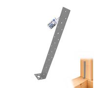 GeZu Impex Soporte de Anclaje 200 x 40 mm Galvanizado Juego Set de 18 Soportes de Esquina Perforados Conector para Madera